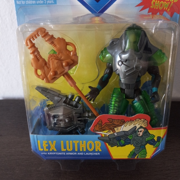1996 Kenner Superman Lex Luthor With Kryptonite Armor And Launcher Action Figure - Picture 2 of 8